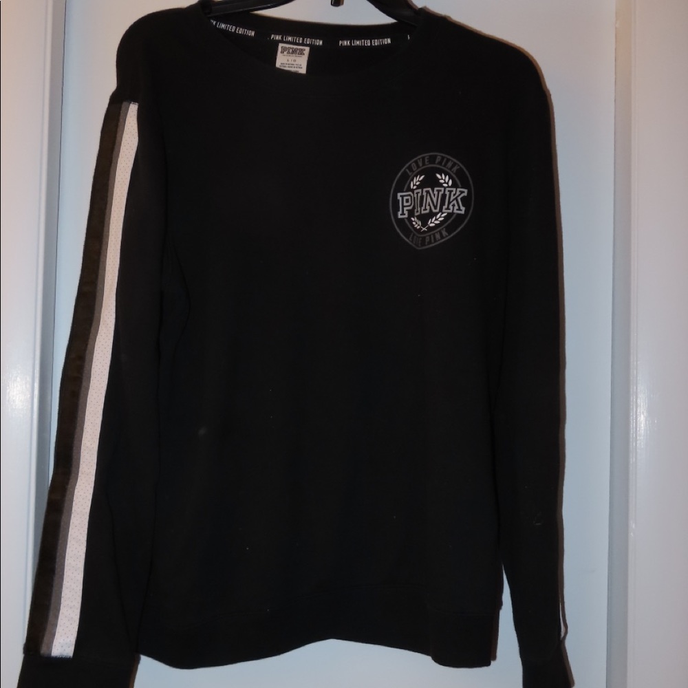 PINK black long sleeve shirt—LARGE